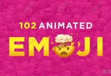 102个社交网络Emoji表情动画AE模板+渲染好的视频素材
